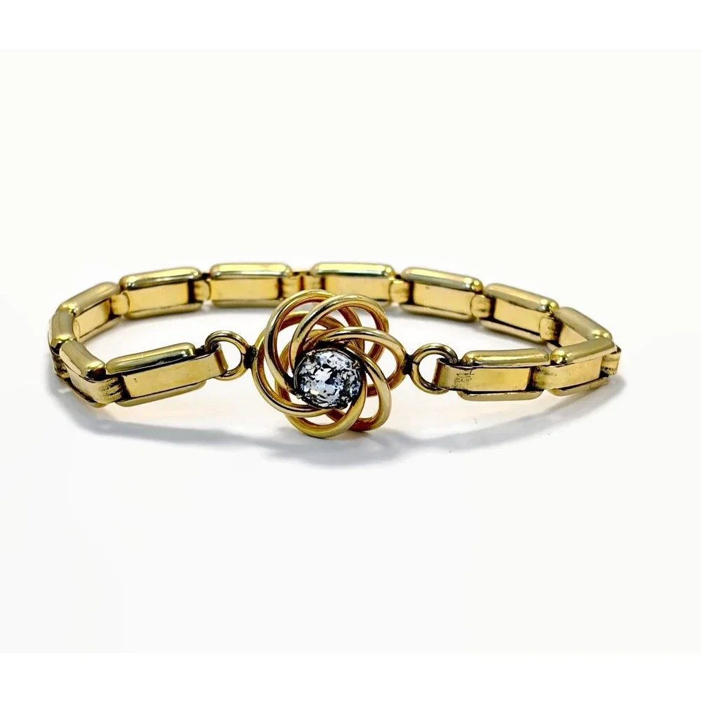 Vintage Bracelet, Expansion, Gold Filled, Davco, Sweetheart ,Gold Tone 50s